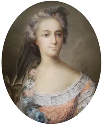 Portrait of a lady, in the style of the 18th century.